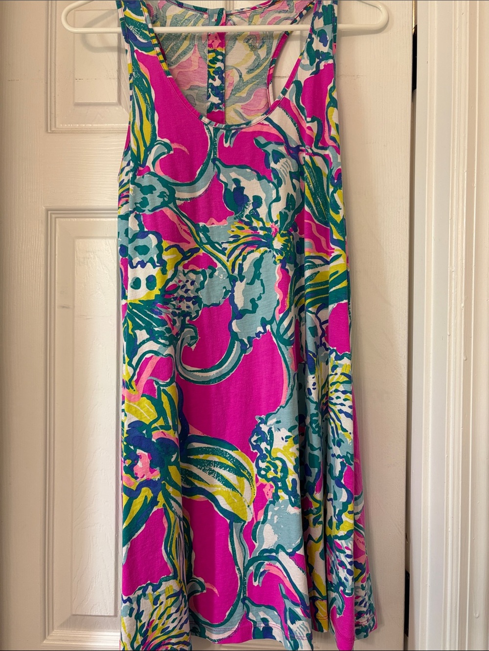 Lilly Pulitzer Pink and Green Scoop Neck Sundress